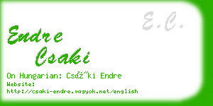 endre csaki business card